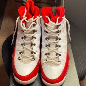 Jordan 9 Retro White Gym Red